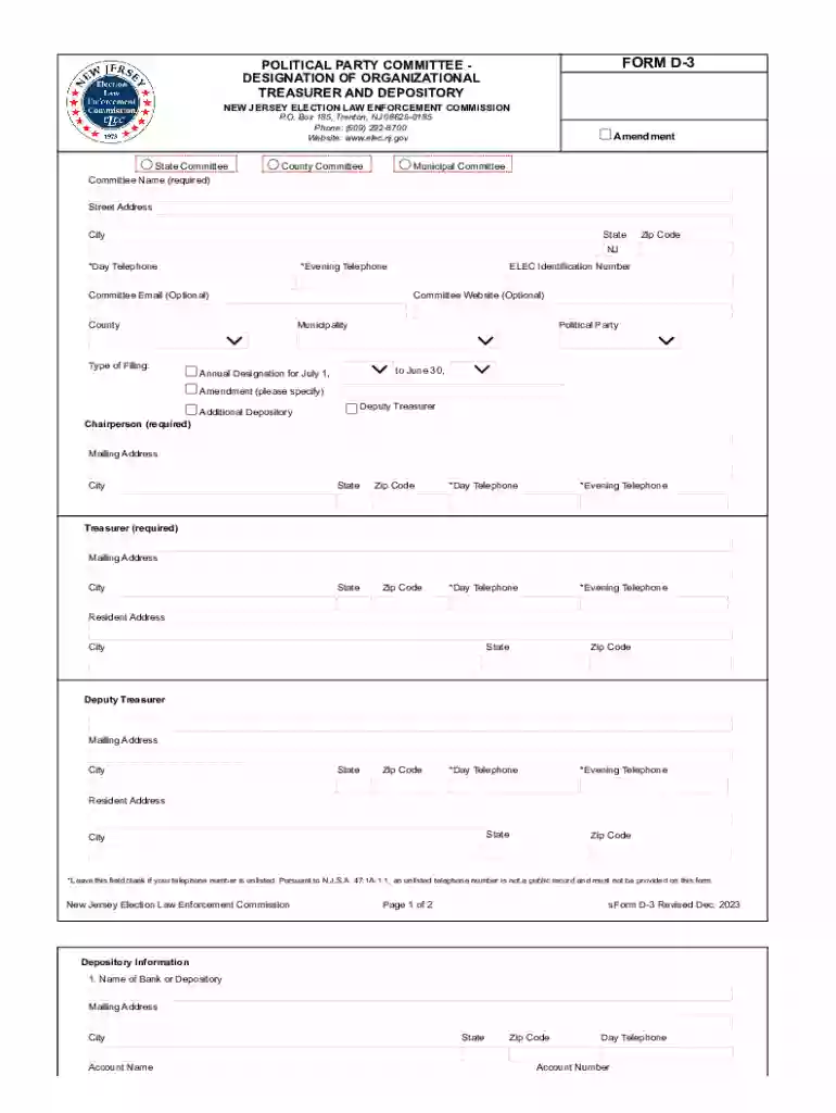 treasurer and depository Preview on Page 1
