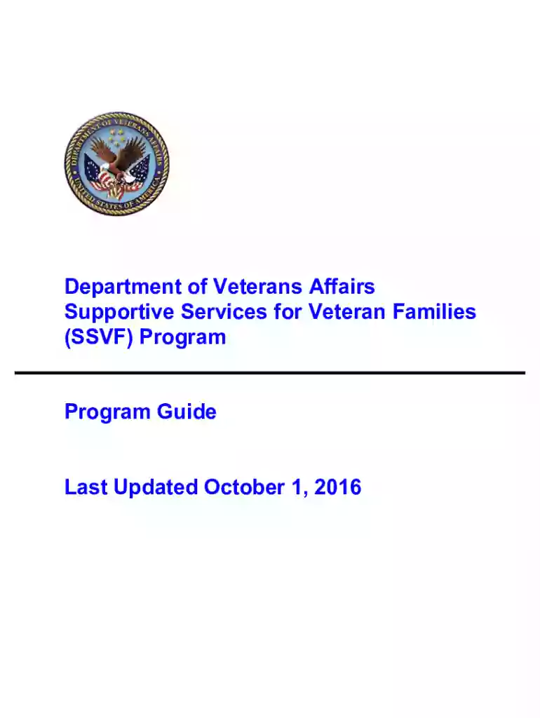 SSVF Program Guide October 2016 Final docx Preview on Page 1
