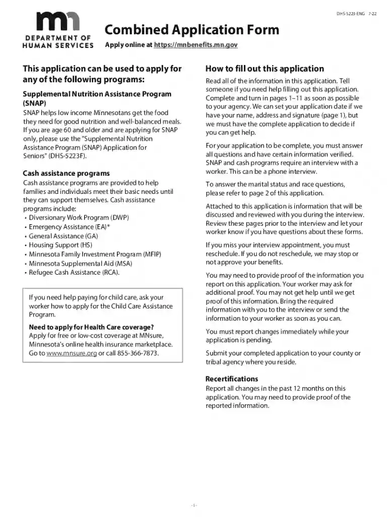 minnesota form application Preview on Page 1