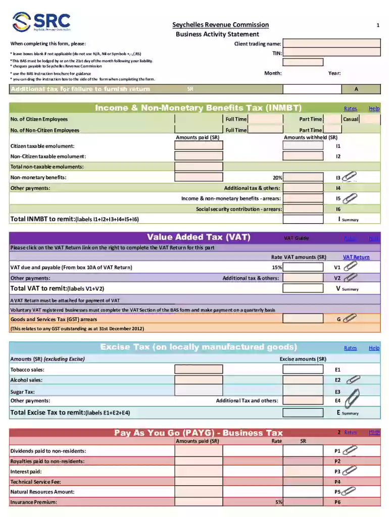 src business activity statement Preview on Page 1