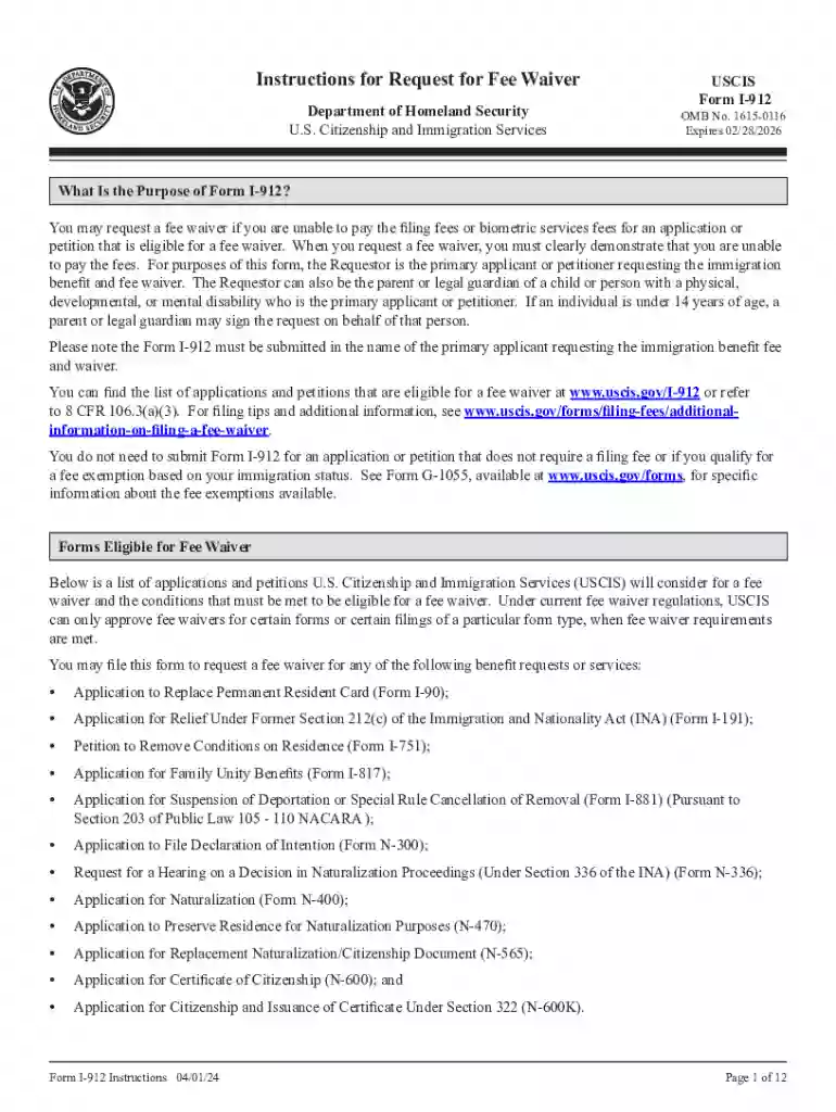 i 912 form pdf Preview on Page 1
