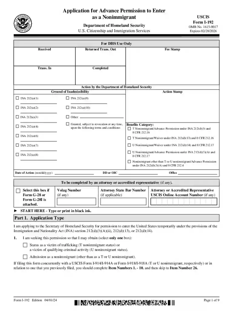 i 192 form pdf Preview on Page 1