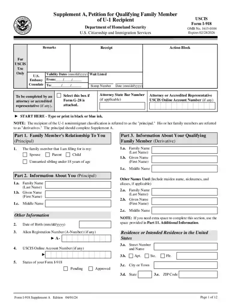 form 918 supplement Preview on Page 1