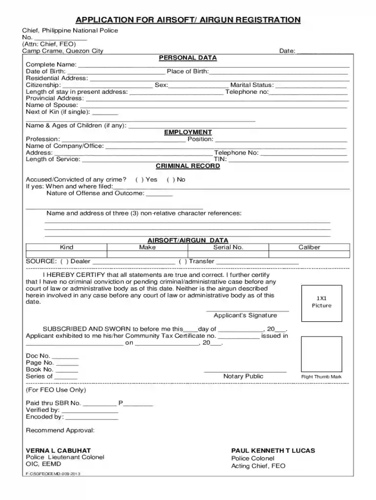 how to register airsoft gun in the philippines Preview on Page 1