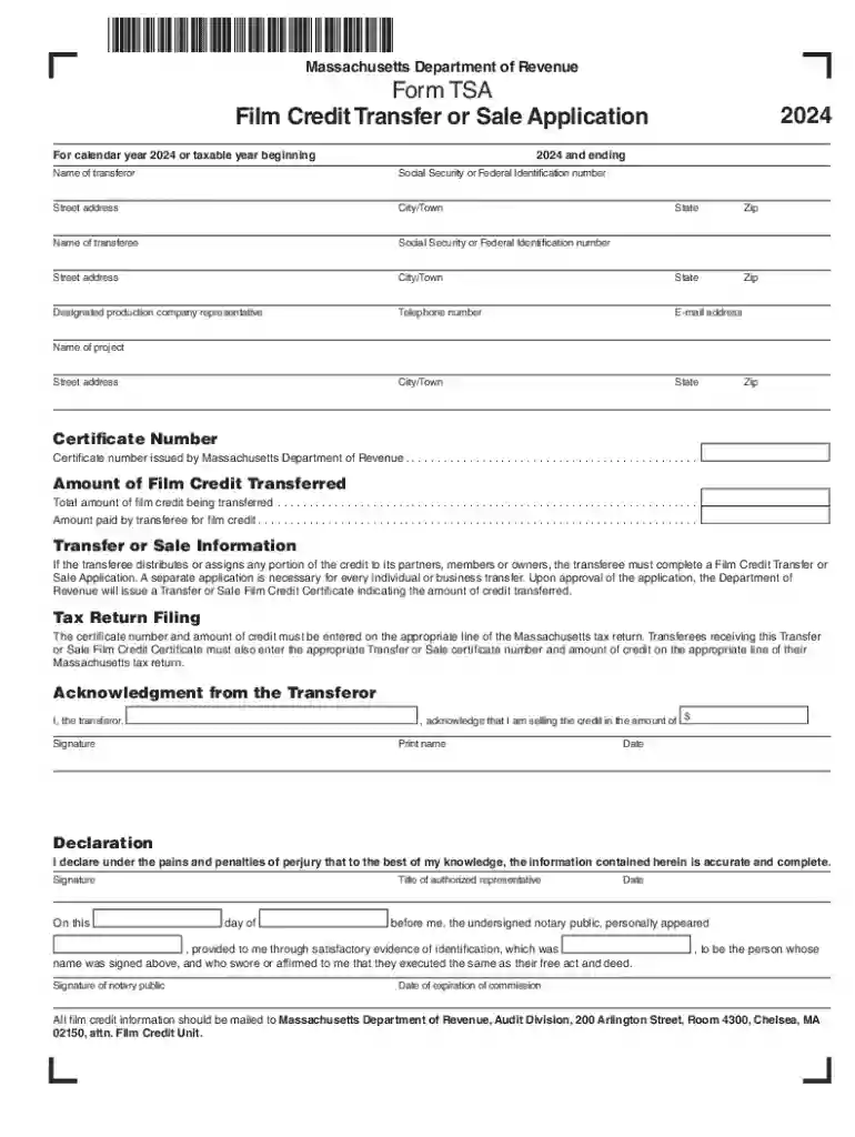 Tsa Application 2018-2024 Form - Fill Out and Sign Preview on Page 1