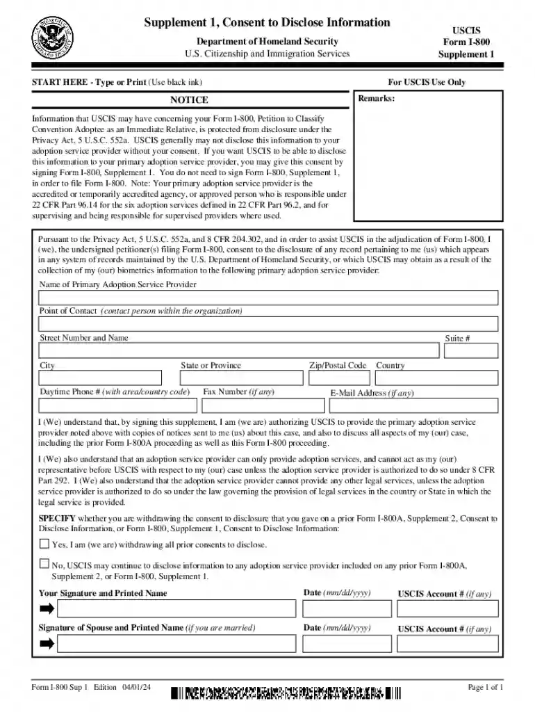 uscis consent form Preview on Page 1