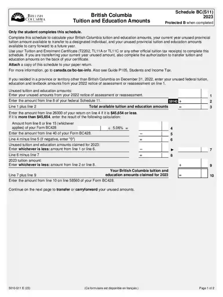 canada tuition education amounts Preview on Page 1