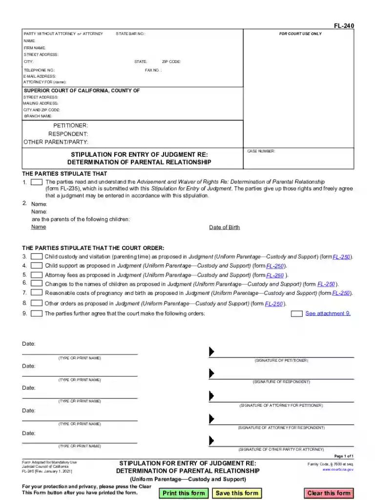 stipulation form Preview on Page 1