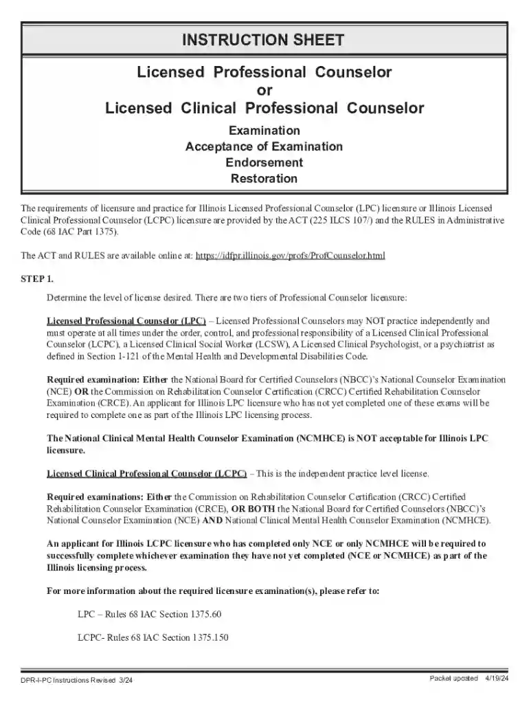 How to Become a Licensed Counselor (LPC and LCPC) in Illinois Preview on Page 1