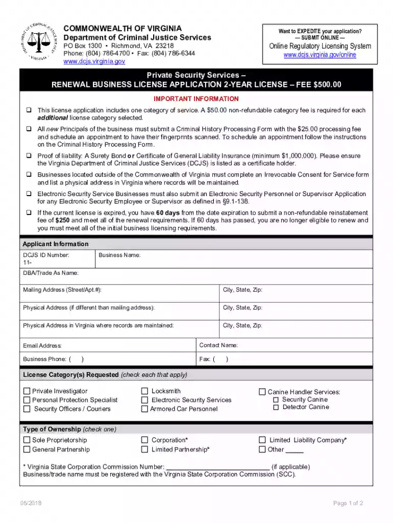 virginia renewal business license Preview on Page 1