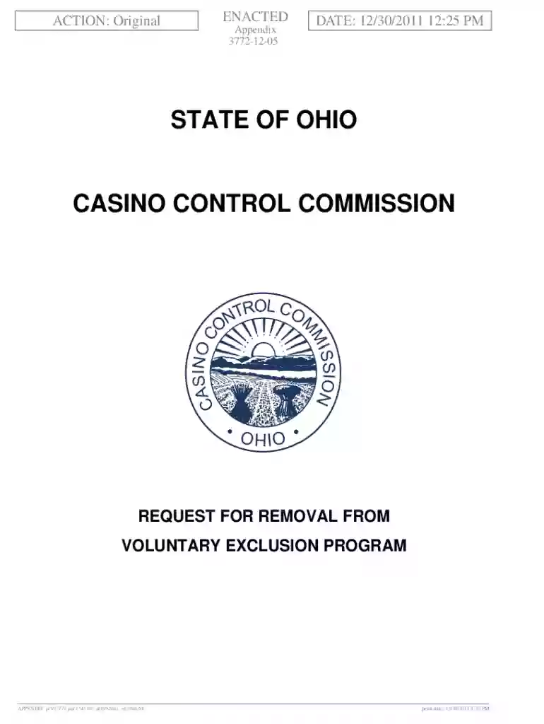 3772-12-02 Application for Ohio voluntary exclusion Preview on Page 1
