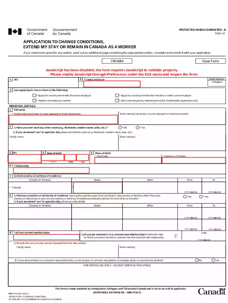 imm5710 form Preview on Page 1