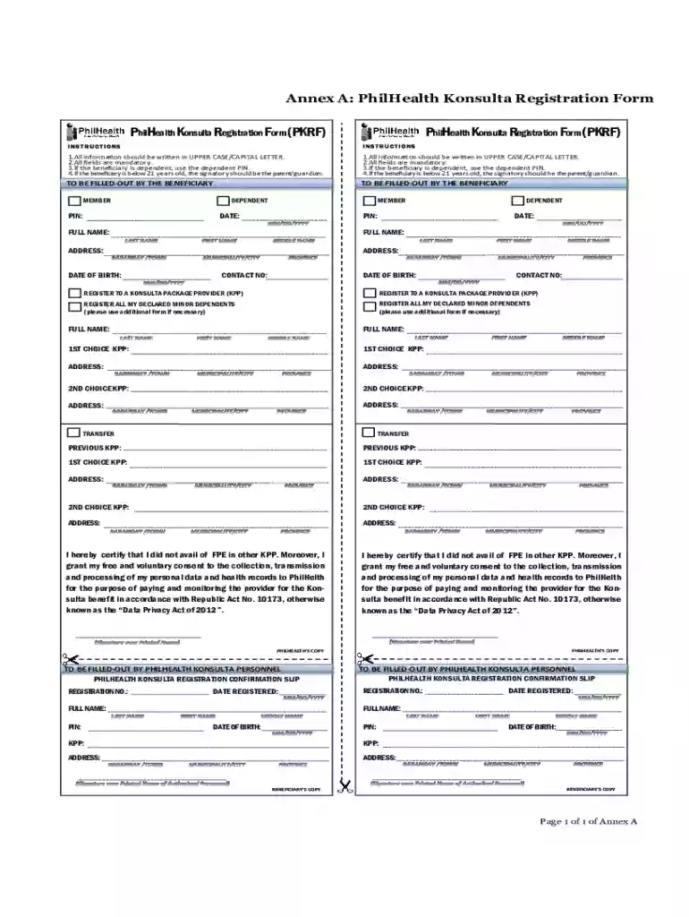 philhealth konsulta registration Preview on Page 1