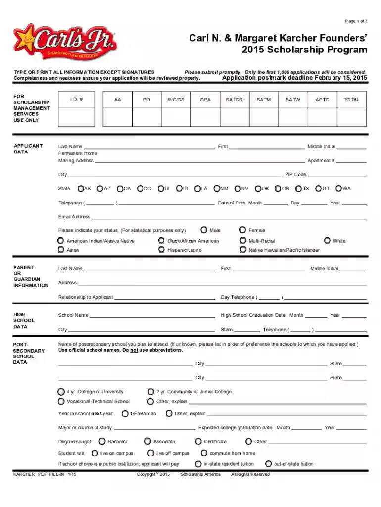 carl's jr application pdf Preview on Page 1