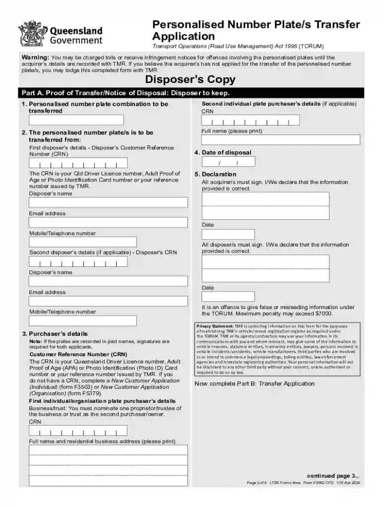 How to transfer a vehicle, trailer, caravan or boat Preview on Page 1