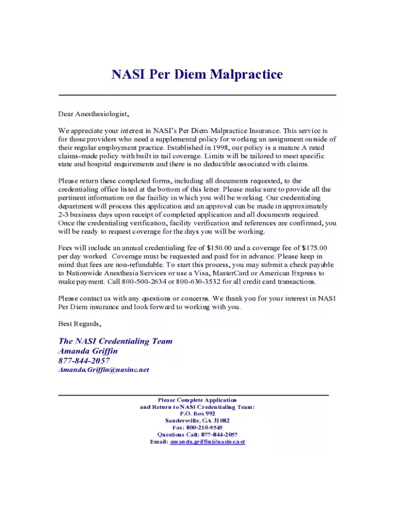 anesthesiologist-per-diem-malpractice-application- Preview on Page 1