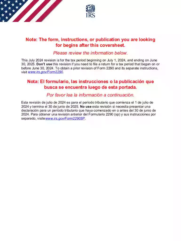 Instructions for Form 2290 (Rev July 2024) Instructions for Form 2290, Heavy Highway Vehicle Use Tax Preview on Page 1