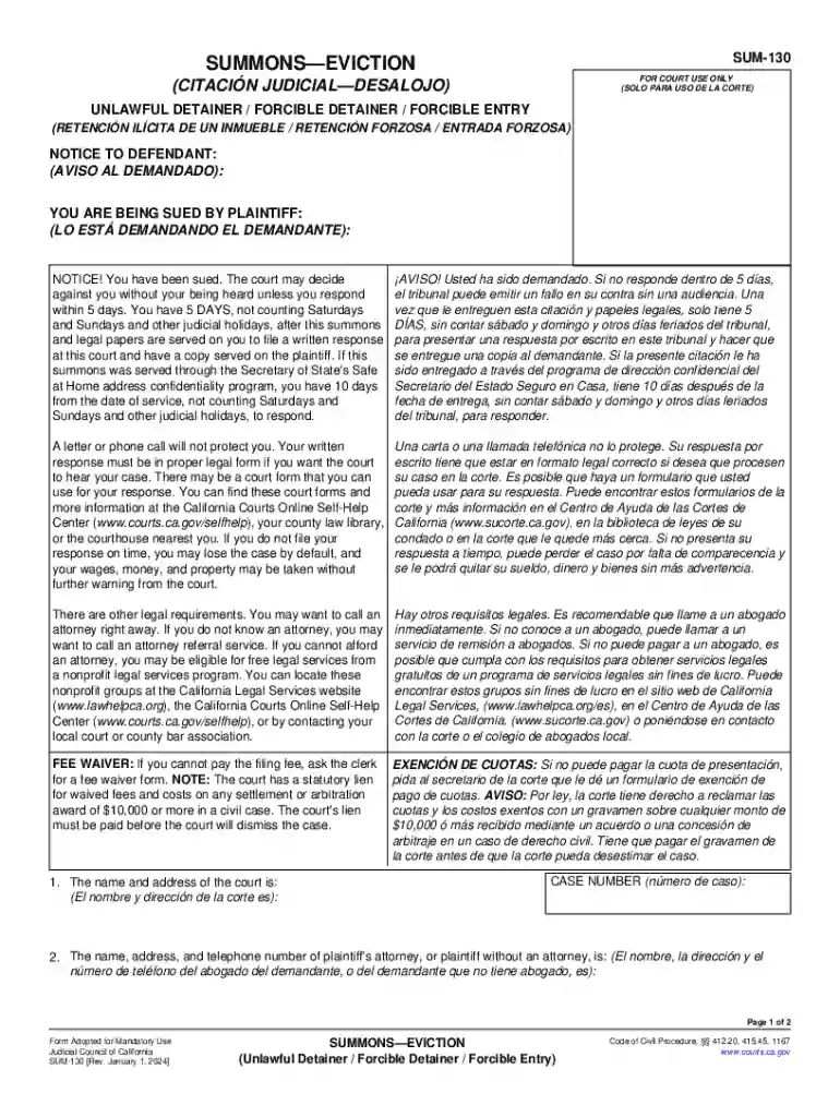 california summons Preview on Page 1