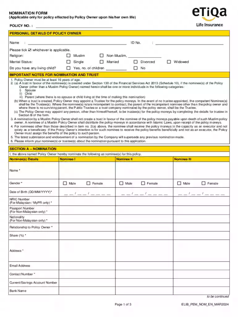 Claims for Your Insurance and Takaful Preview on Page 1