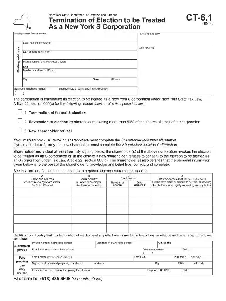 ct61 form example Preview on Page 1