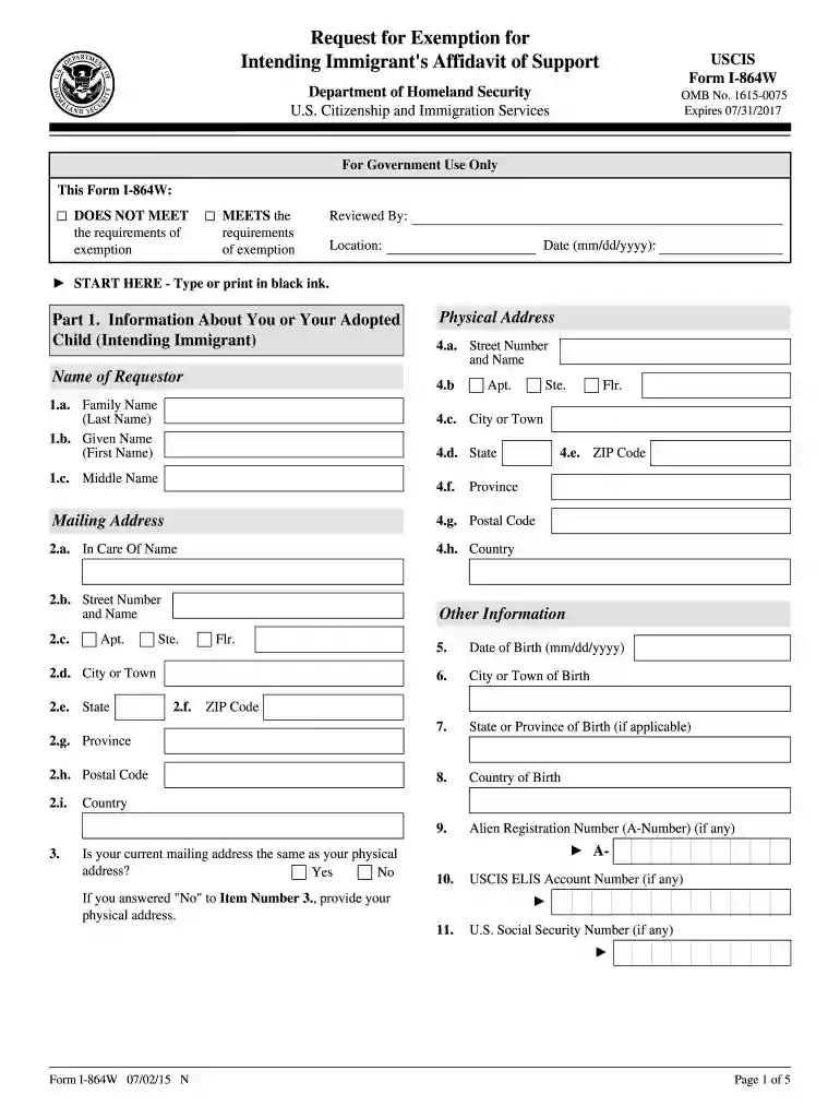 i 864w form pdf Preview on Page 1