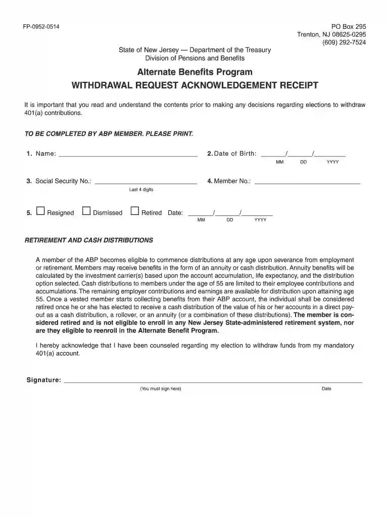 dcrp acknowledgement form Preview on Page 1
