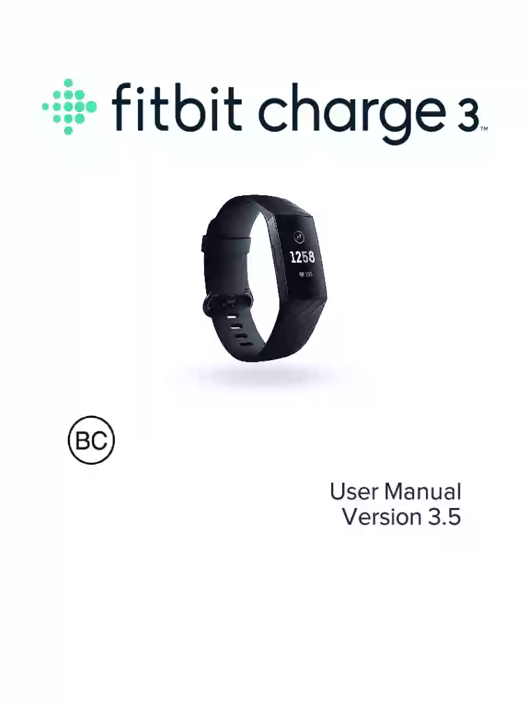 fitbit charge 3 user manual Preview on Page 1