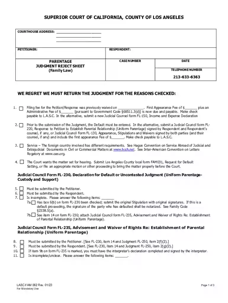 Uncontested (Stipulated) Parentage Judgment Forms Packet Preview on Page 1