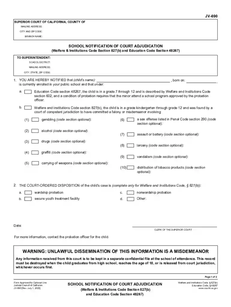 California Courts Forms Preview on Page 1