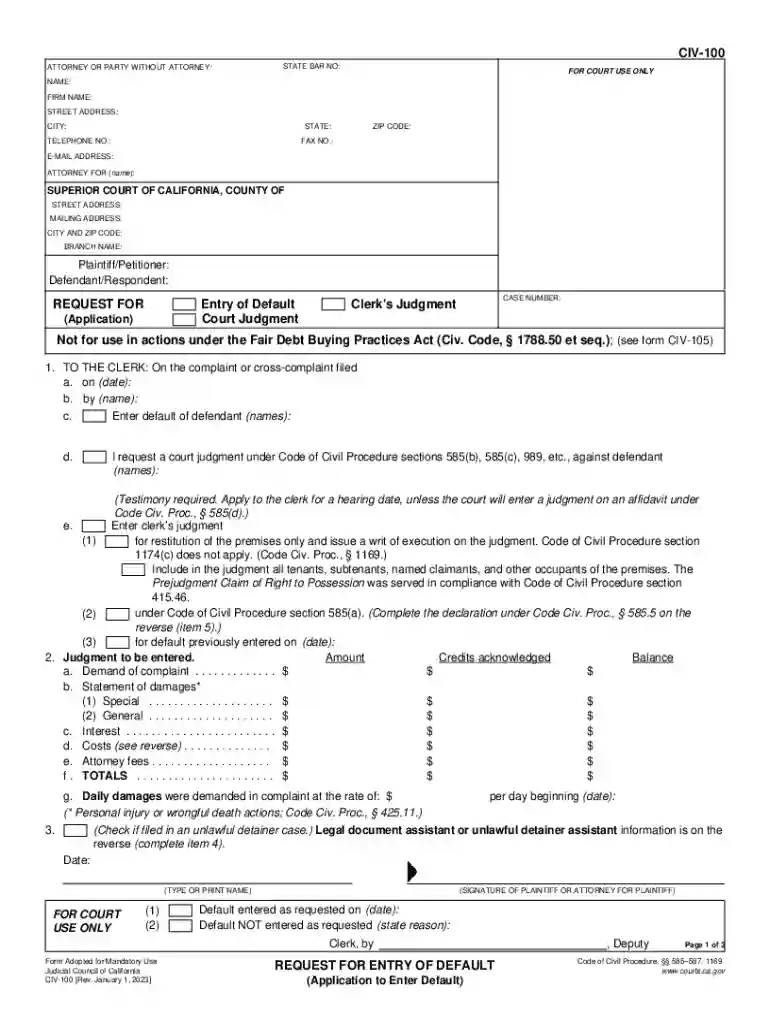 Form PacketsUnlawful Detainer (Evictions) Preview on Page 1