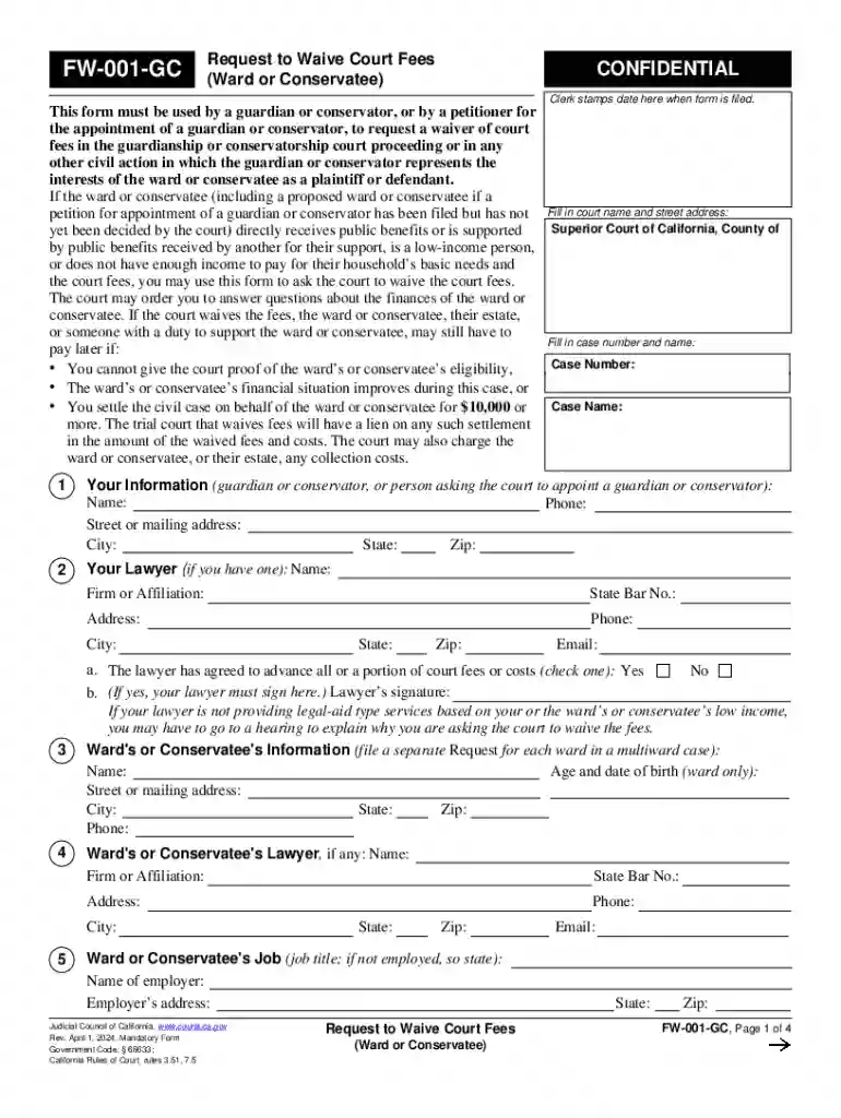 fw 001 gc form Preview on Page 1