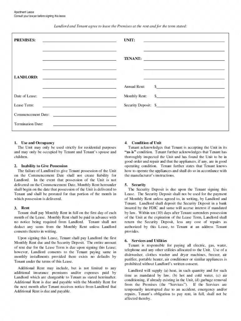 ny apartment lease agreement Preview on Page 1