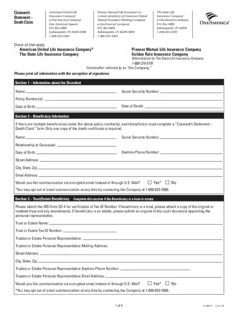 Life Insurance and Annuities Claims Preview on Page 1