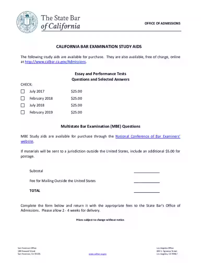 california bar examination study aids Preview on Page 1