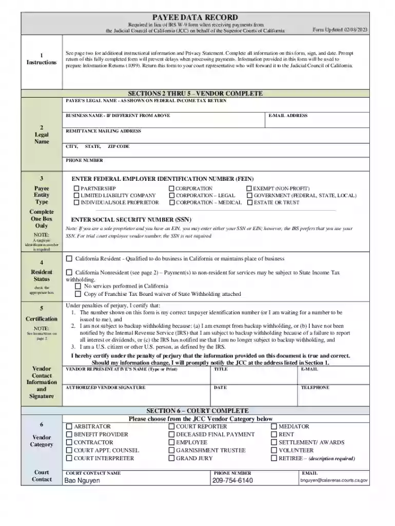 Common Local Court Forms and Packets Preview on Page 1