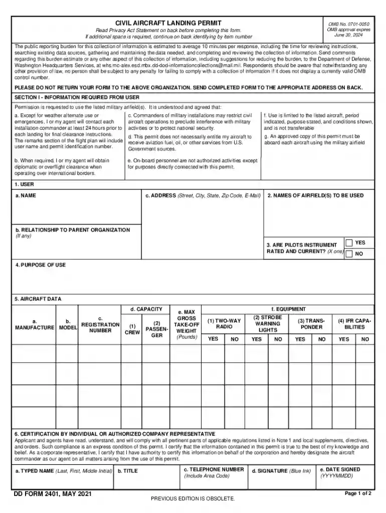 form dr 2401 Preview on Page 1