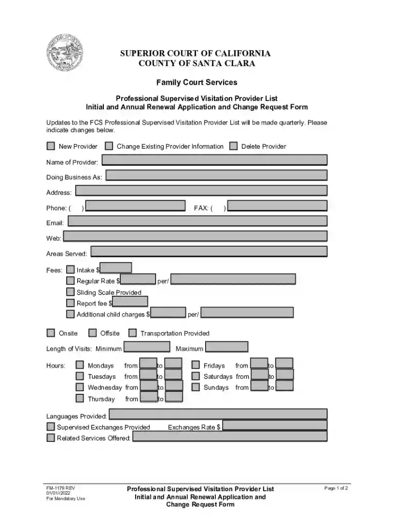 Initial and Annual Renewal Application and Change Request Form Preview on Page 1