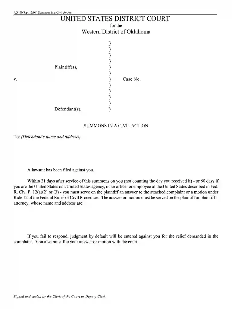 court summons example Preview on Page 1