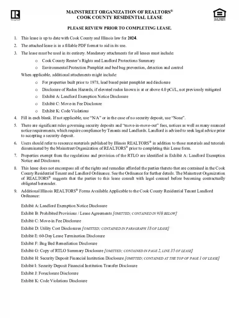 mainstreet organization of realtors residential lease Preview on Page 1