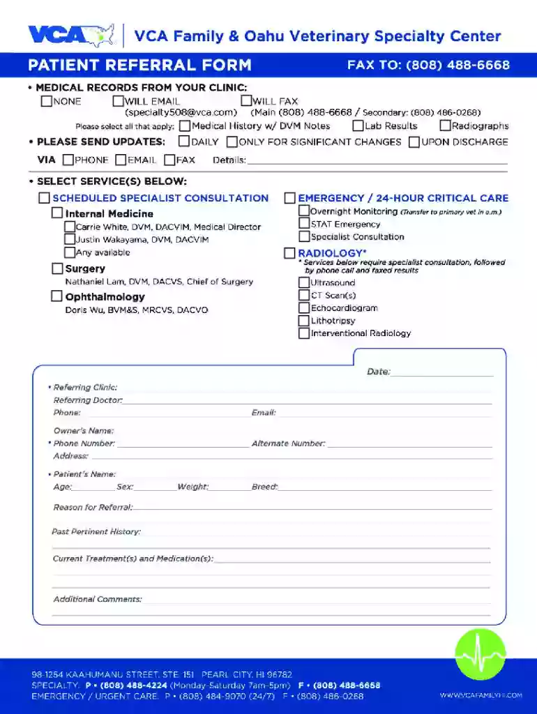 0508 VCA Referral Form copy Preview on Page 1
