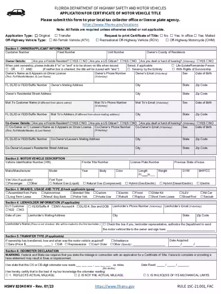 hsmv form 82040 Preview on Page 1