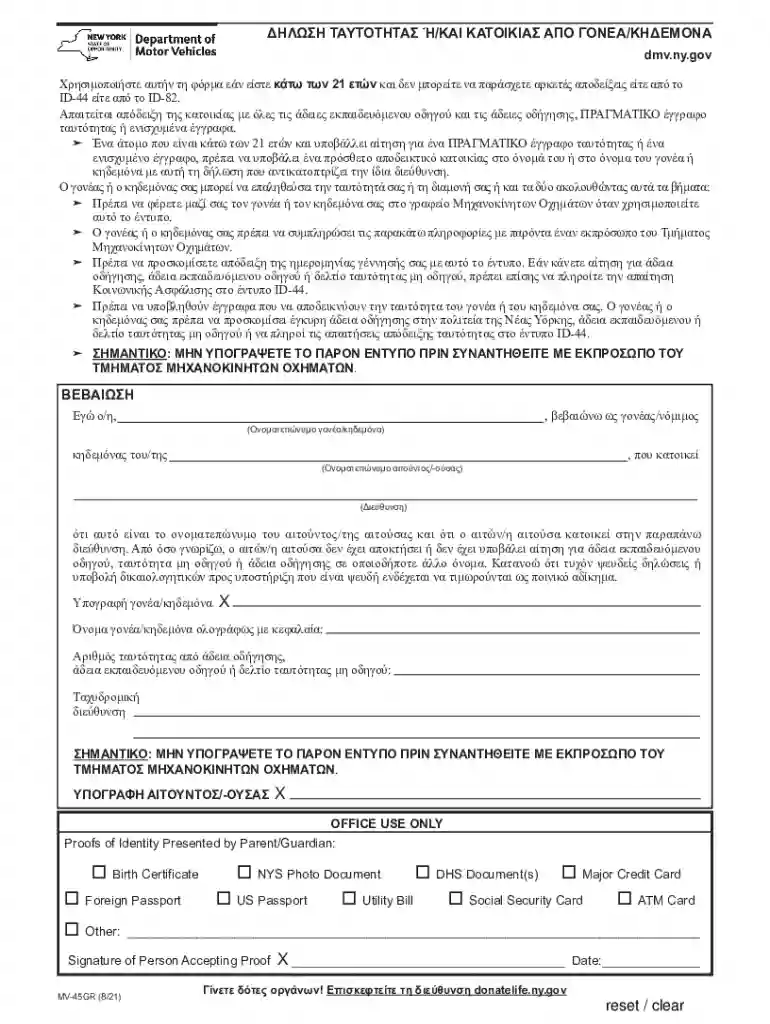 APPLICATION FOR PERMIT, DRIVER LICENSE - NY DMV Preview on Page 1