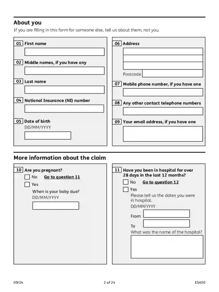 capability for work questionnaire Preview on Page 1