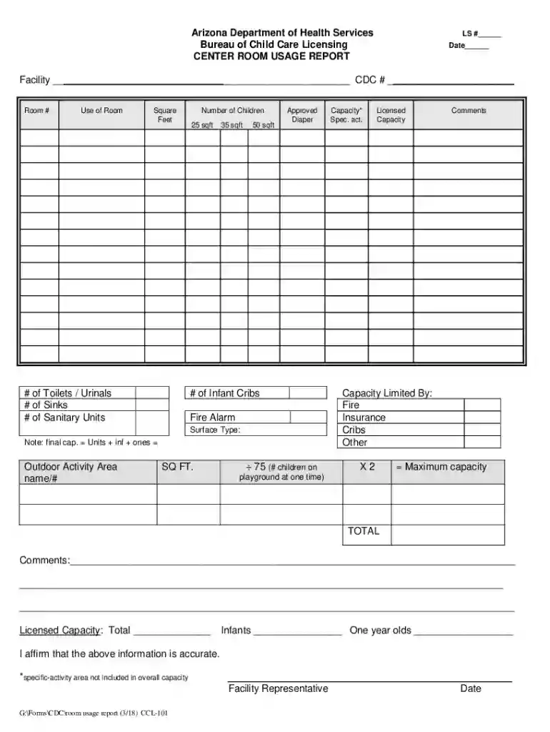 ADHS - Child Care Facilities Licensing Preview on Page 1