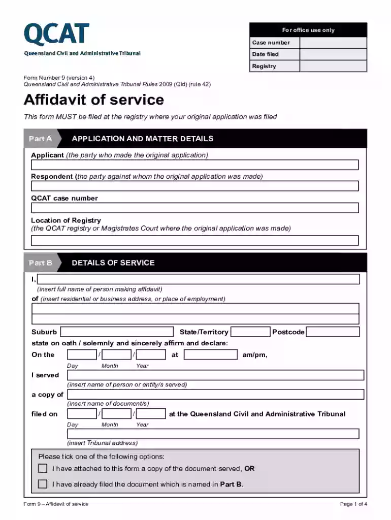 REG 42 Affidavit proving document was given Preview on Page 1