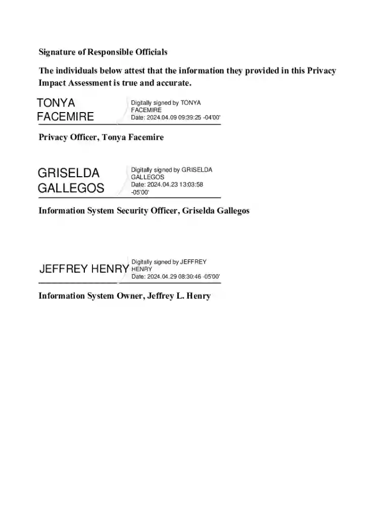 Privacy Impact Assessment for Talent Management System 2 0 Preview on Page 1
