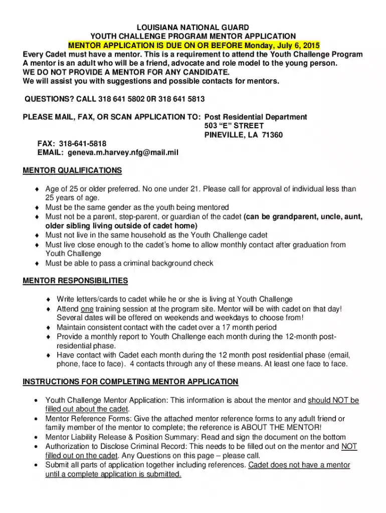 National Guard Youth ChalleNGe Inspection Program Preview on Page 1