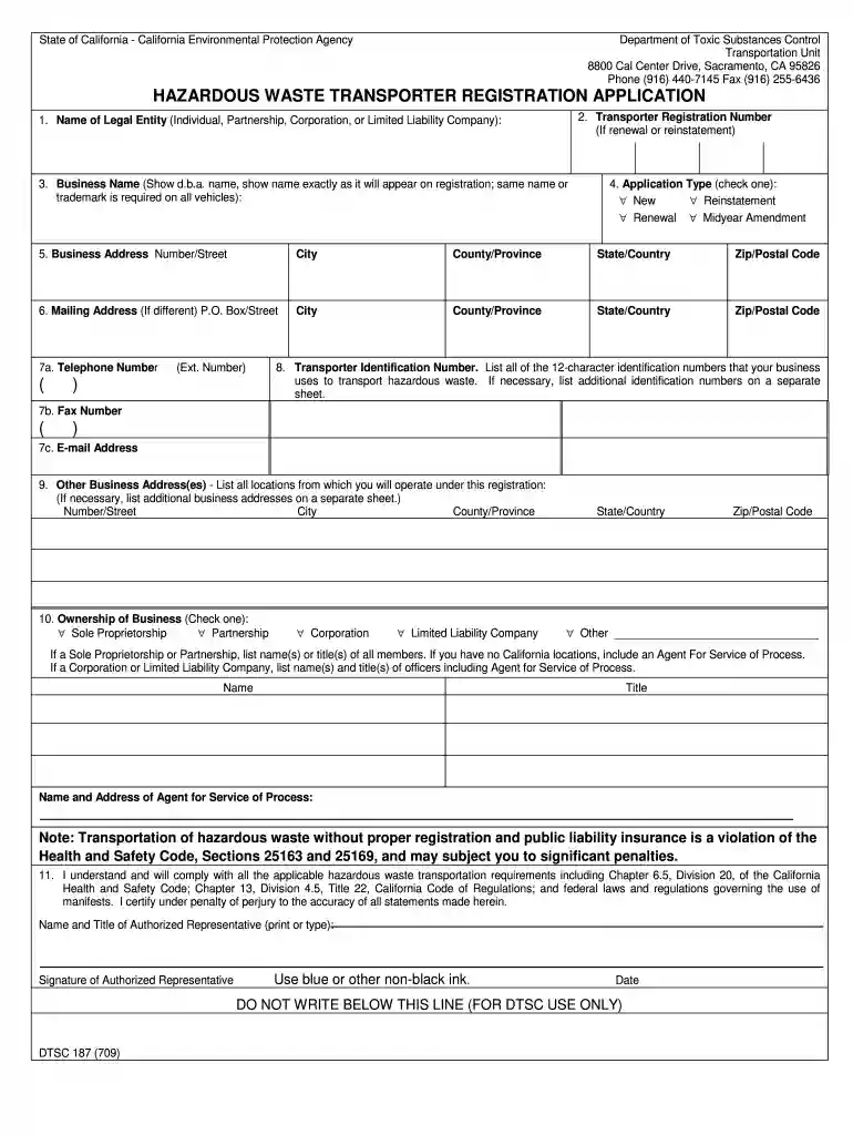 dtsc form Preview on Page 1