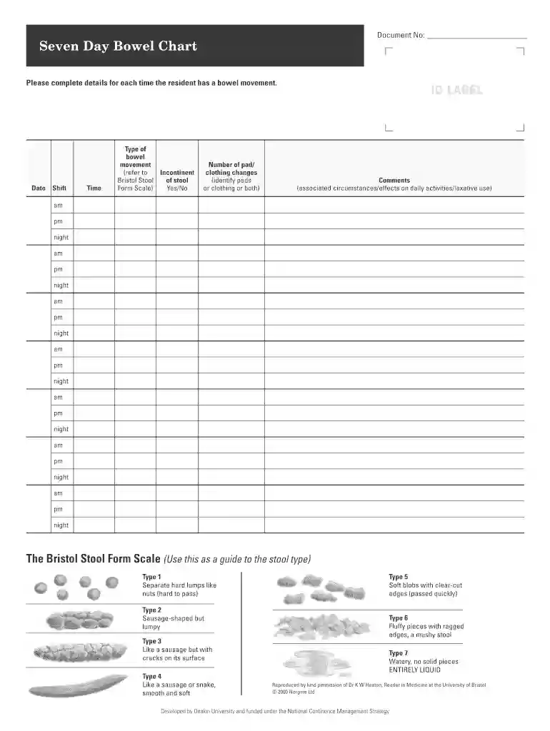 bristol stool chart nhs Preview on Page 1