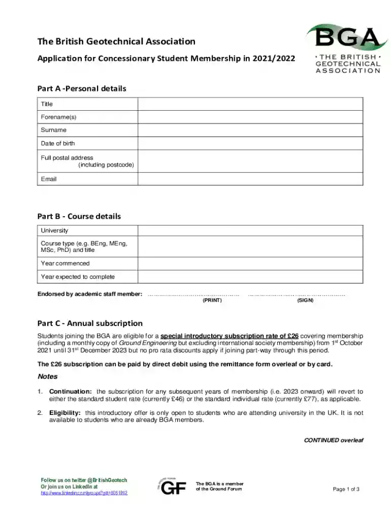British Geotechnical Association introduces free student Preview on Page 1